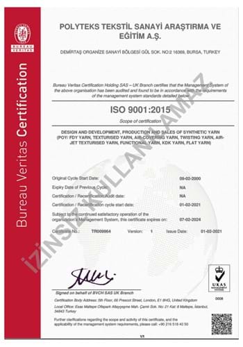 ISO 9001:2015 TÜRKAK